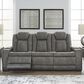 Ashley Next-Gen DuraPella Power Reclining Sofa in Slate, , large