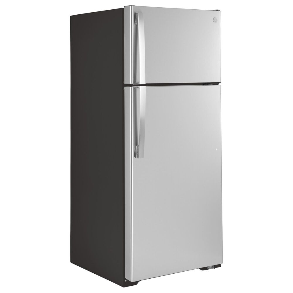 GE Appliances 17.5 Cu. Ft. GTS18HYNRFS Top Freezer Refrigerator in Stainless Steel, , large
