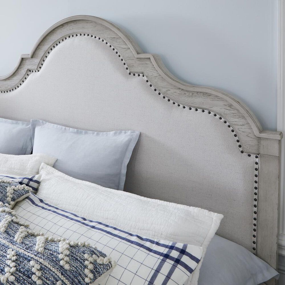 Legacy Classic Belhaven Queen Upholstered Panel Bed in Weathered Plank, , large