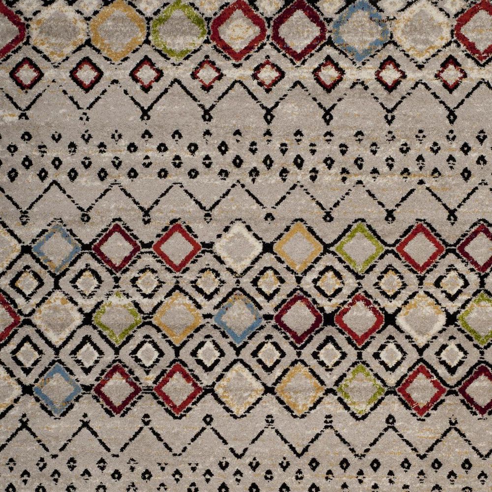 Safavieh Amsterdam AMS108G-5 5&#39;1&quot; x 7&#39;6&quot; Light Grey/Multi Area Rug, , large