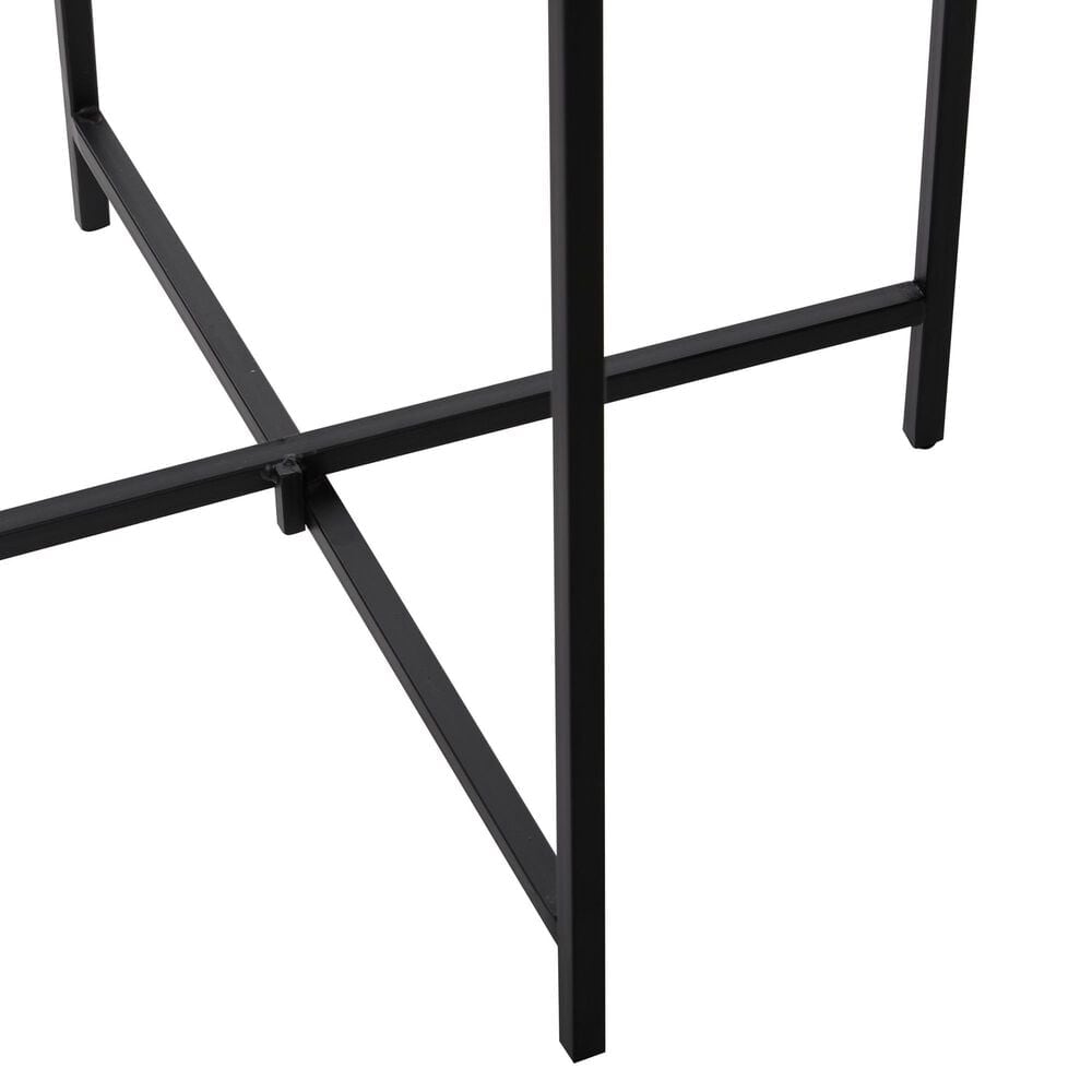 Maple and Jade Round End Table in Black and White, , large