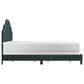 Richlands Furniture Cynthia Queen Panel Bed with Green Upholstery in Black, , large