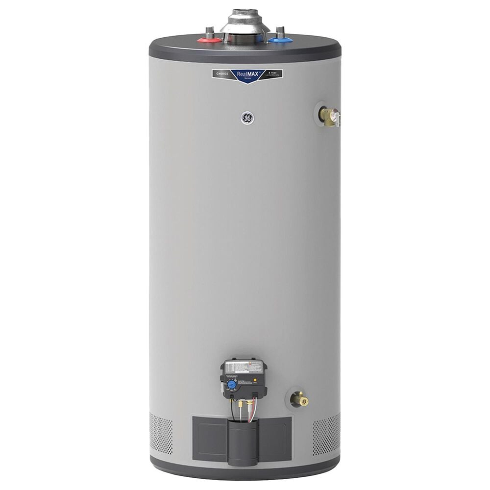 GE Appliances RealMAX Choice 40-Gallon Short Liquid Propane Atmospheric Water Heater in Gray, , large