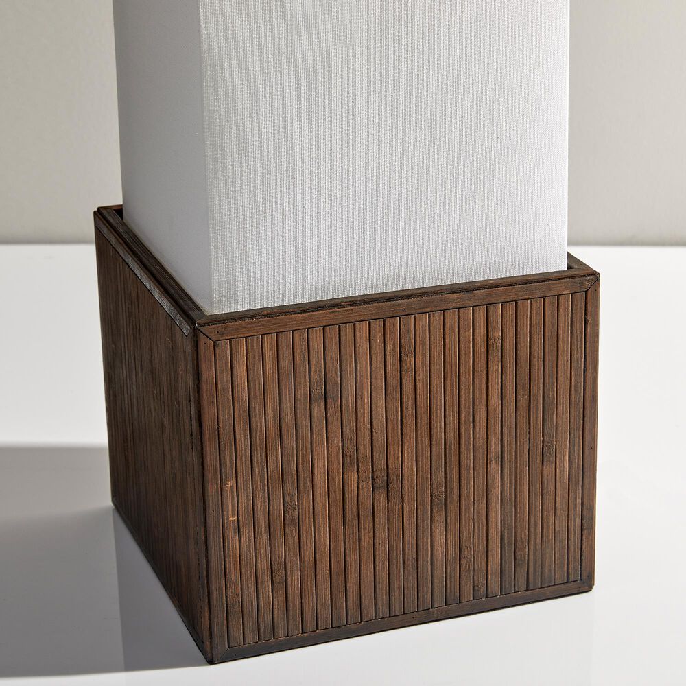 Adesso Sebu Floor Lantern in Teak Brown, , large