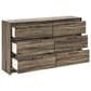 Ashley Elbrim 4-Piece King Bedroom Set in Brown with LED and USB Ports, , large