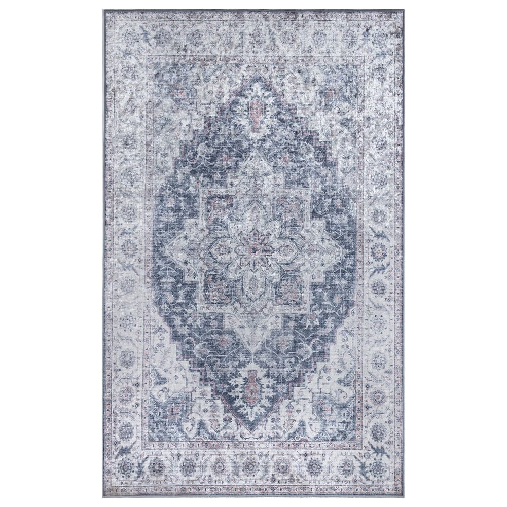 Momeni Karachi KAR-8 5" x 8" Gray Area Rug, , large