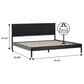 Walker Edison Paris King Platform Bed with Reeded Headboard in Black, , large