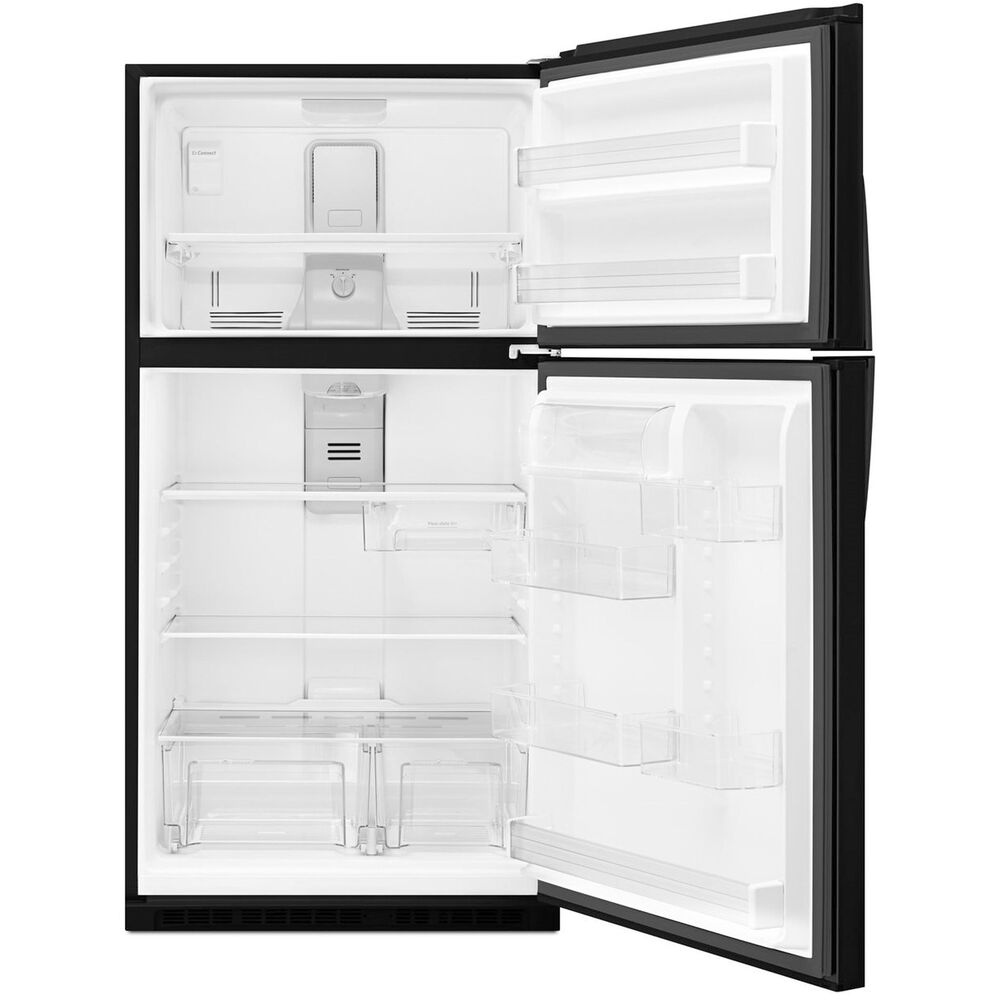 Whirlpool 21 Cu. Ft. 33&quot; Wide Top Freezer Refrigerator in Black, , large