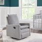M Design Village Uptown Swivel Push Back Rocker Recliner in Gray, , large