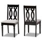 Baxton Studio Cherese Side Chair with Grey Cushion in Dark Brown (Set of 2), , large