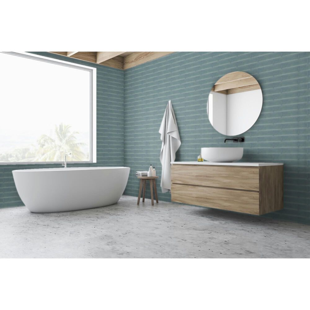 Emser Raku Ocean 3&quot; x 12&quot; Glossy Ceramic Tile, , large