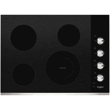 Whirlpool 30" Electric Ceramic Glass Cooktop in Stainless Steel, , large