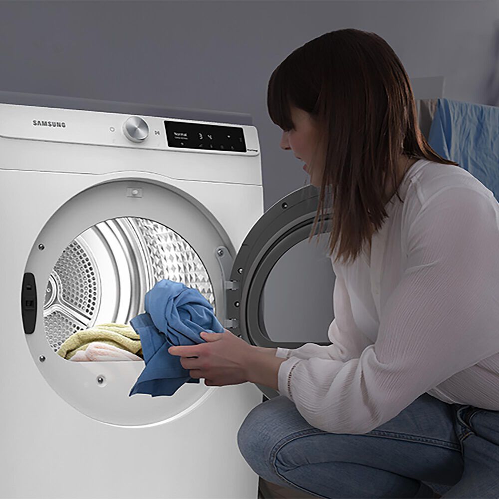 Samsung 4.0 Cu. Ft. Smart Front Load Electric Dryer in White, , large