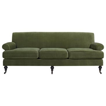 Jennifer Taylor Home Alana Lawson Sofa in Olive Green Velvet, , large