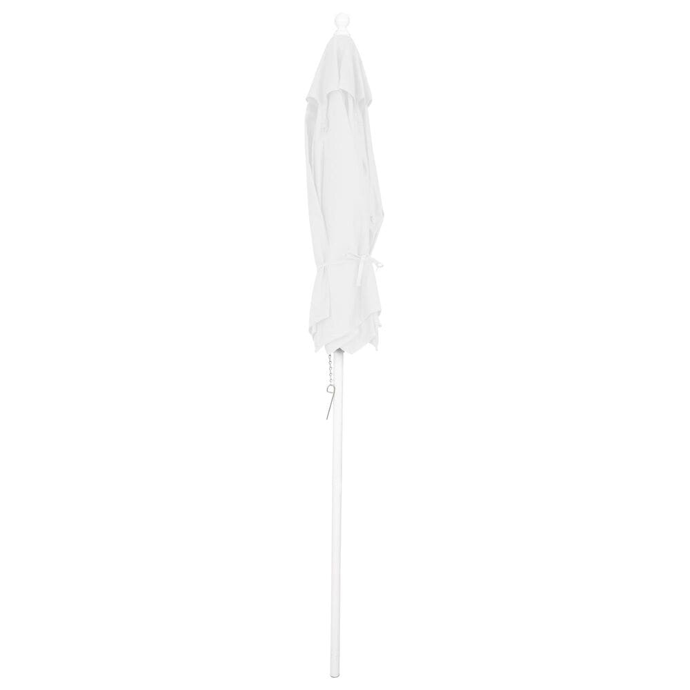 Floating Luxuries Kai Luxury 7.5&#39; Octagonal Fiberglass Market Pool Umbrella in White, , large