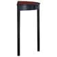 Linon Home Decor Camden Demi Lune Console Table in Black Cherry and Espresso, , large