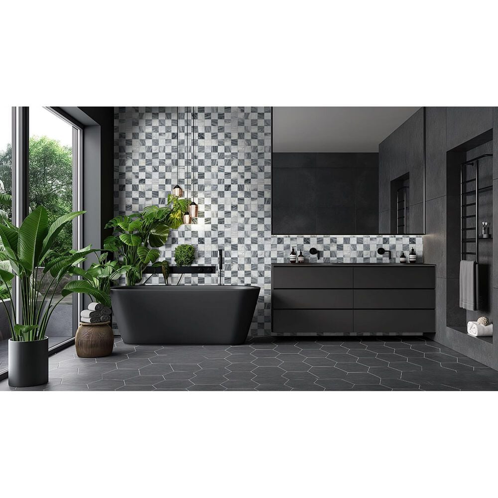 MS International Firenze Blend 3 x 3&quot; Square on 12&quot; x 12&quot; Marble Mosaic Sheet, , large