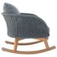 Hearth and Haven Outdoor Rocking Chair with Wooden Frame in Gray, , large