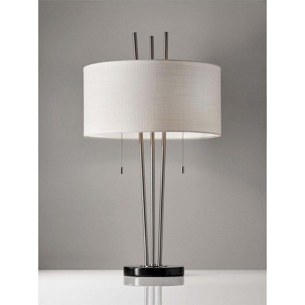 Adesso Anderson Table Lamp in Brushed Steel and Black, , large