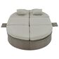 HOMLUX 2-Person Outdoor Daybed with Adjustable Backrests and Foldable Cup Trays in Gray, , large