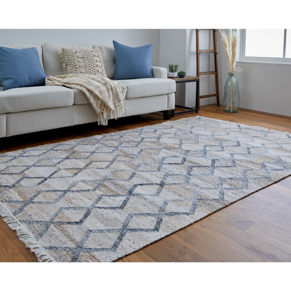 Feizy Beckett 3&#39;6&quot; x 5&#39;6&quot; Charcoal and Tan Area Rug, , large