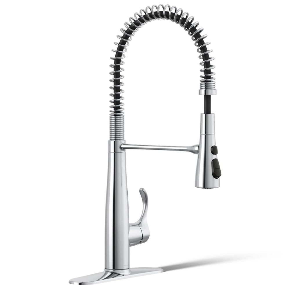 Kohler Simplice Semi-Professional Kitchen Sink Faucet in Polished Chrome, , large