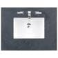 James Martin Vanities De Soto 30" Single Bathroom Vanity in Bright White with 3 cm Charcoal Soapstone Quartz Top and Rectangular Sink, , large
