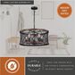 Vaxcel Bremerton 5-Light Chandelier in Black and Burnished Teak, , large