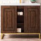 James Martin Vanities Alicante 39.5" Single Bathroom Vanity in Mid Century Acacia and Radiant Gold with 5 cm White Glossy Resin Top and Rectangular Sink, , large