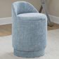 Lumisource Marla Upholstered Vanity Stool in Blue, , large