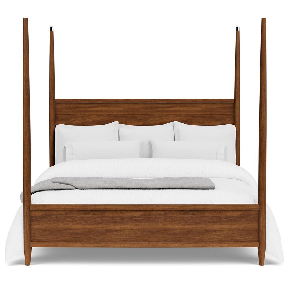 Riverside Furniture Elsie Queen Poster Bed in Classic Walnut, , large