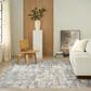 Nourison Drift Blue and Beige 7"10" x 10"2" Area Rug, , large