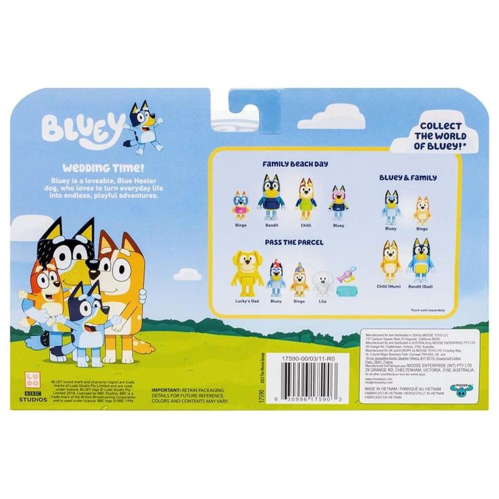 Bluey Series 11 Assorted Action Figures with 2 Accessories - 4 Pack, , large