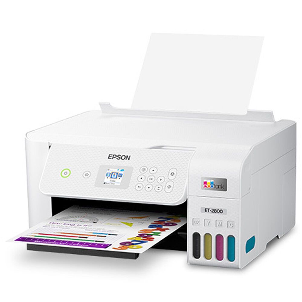 Epson EcoTank ET-2800 Wireless All-in-One Supertank Inkjet Printer in White, , large