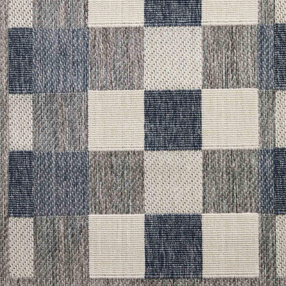 Loloi II Rainier 3&#39;11&quot; x 5&#39;11&quot; Ivory and Denim Indoor/Outdoor Area Performance Rug, , large