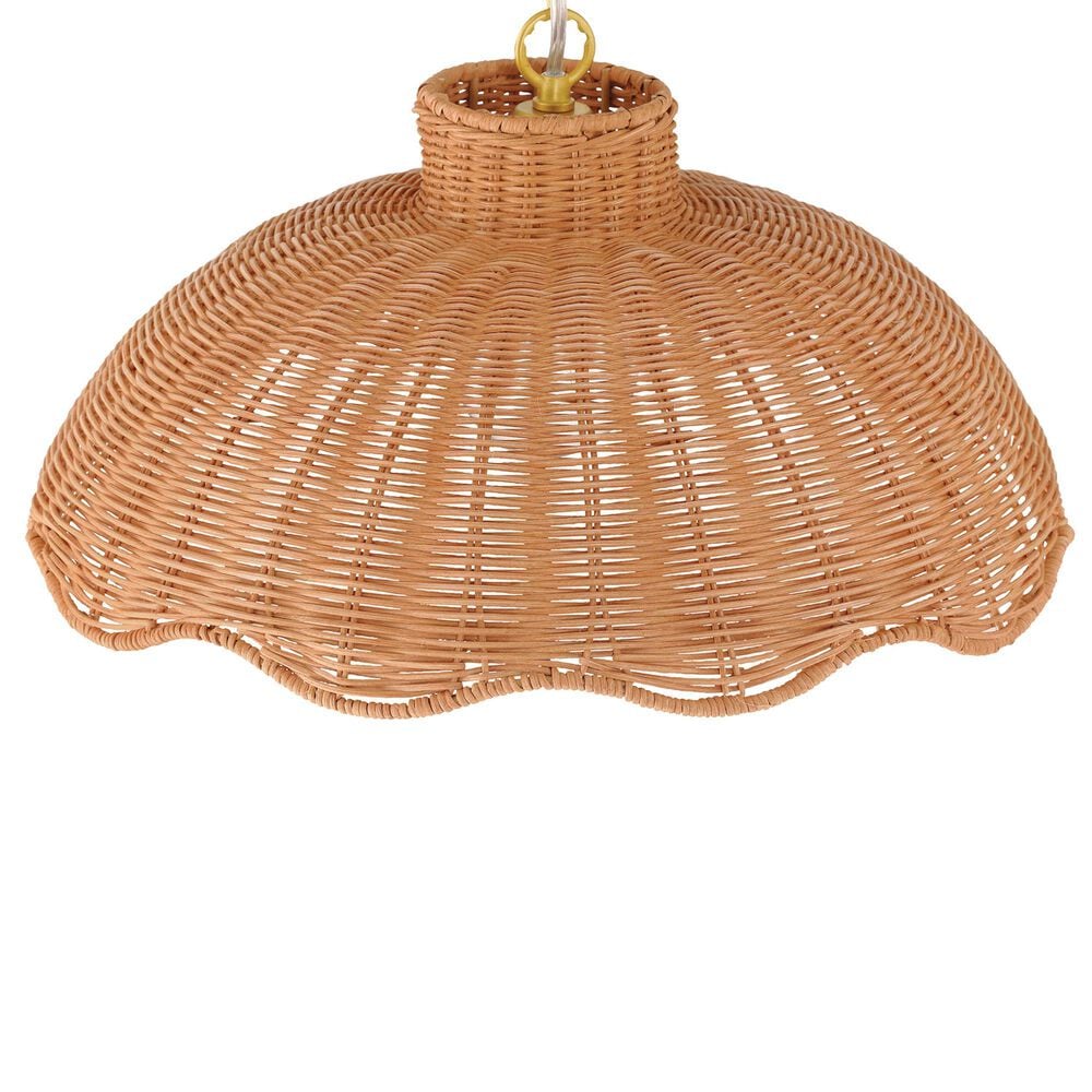 Creative Coop Penelope 1-Light Small Pendant Light with Natural Shade, , large