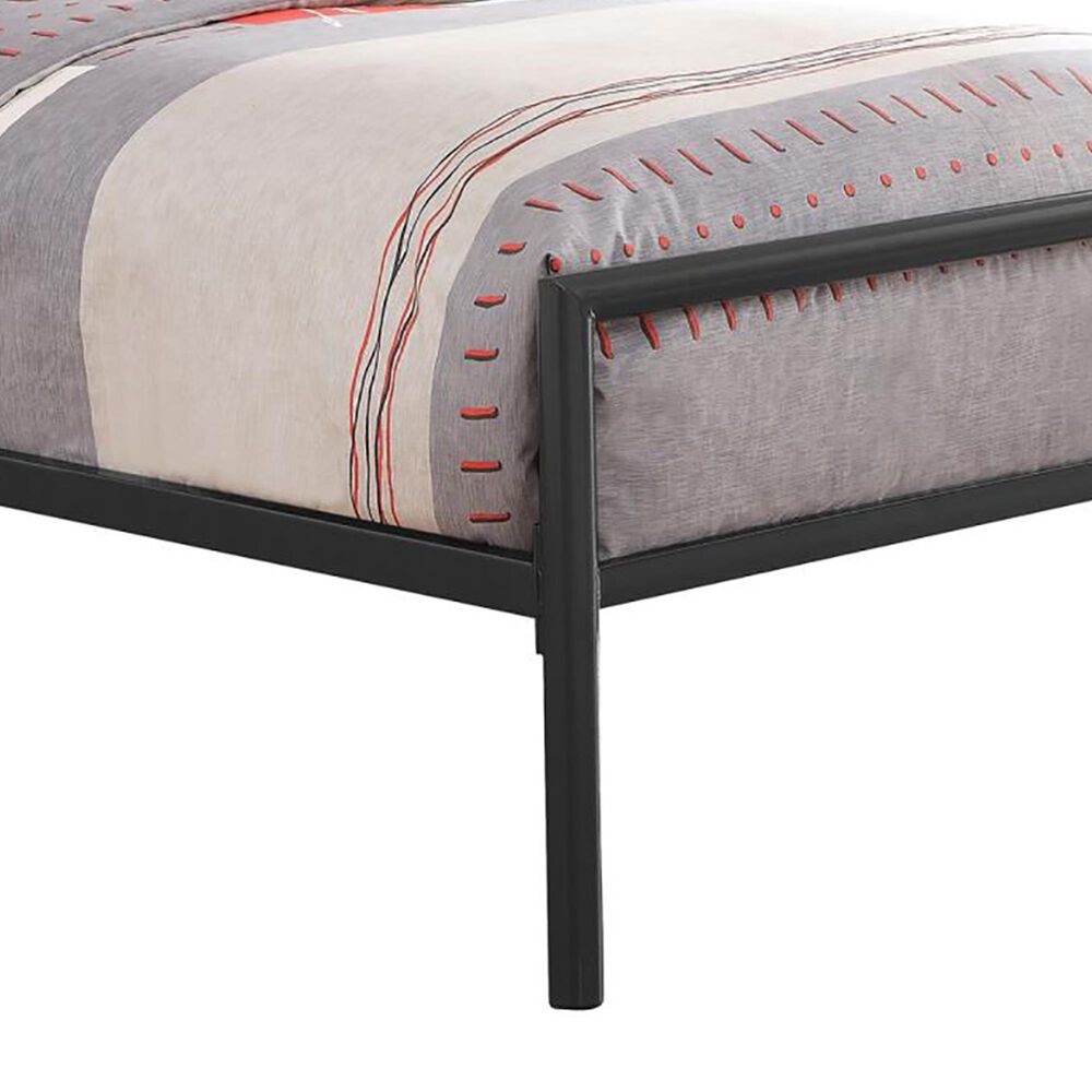 Hearth and Haven Twin Platform Bed with Headboard and Footboard in Grey, , large