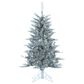The Gerson Company 4" Pre-Lit Tuscany Tinsel Christmas Tree in Silver, , large