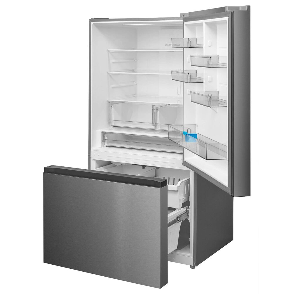 Midea 23 Cu. Ft. Counter-Depth Bottom-Freezer Refrigerator in Stainless Steel, , large
