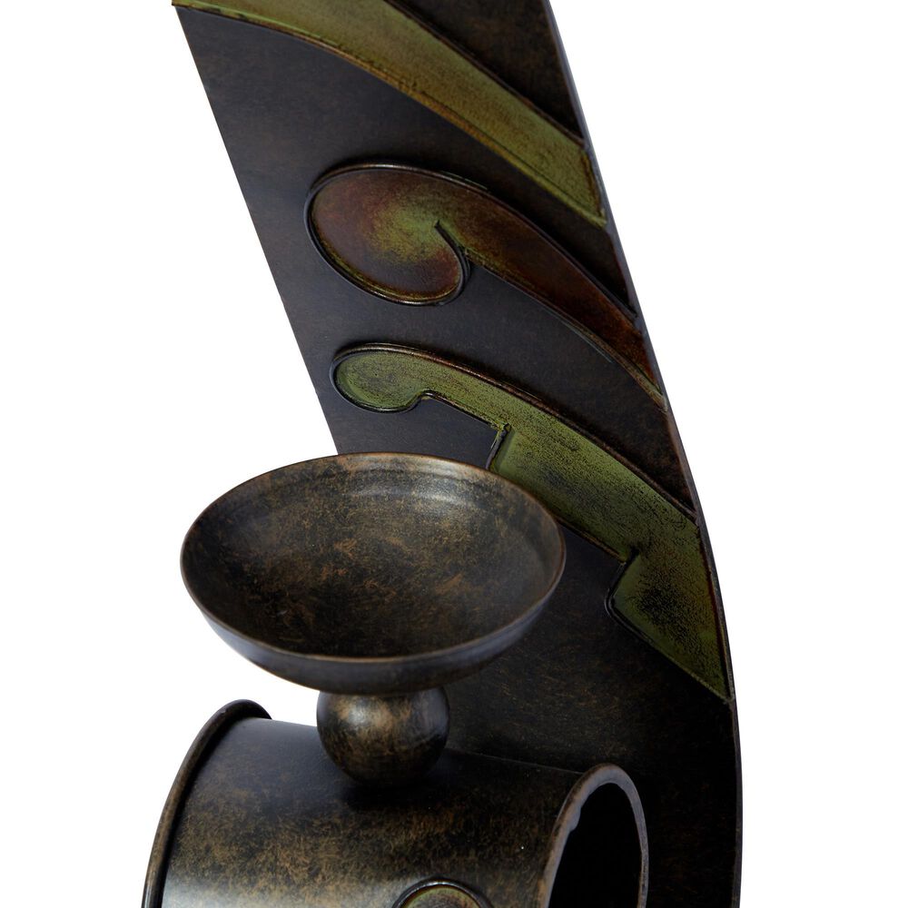 Maple and Jade Candle Holder Wall Sconce in Gold and Copper &#40;Set of 2&#41;, , large