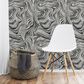Tempaper Zebra Marble 198" x 20.5" Peel and Stick Wallpaper in Waverly White and Black, , large