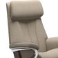 Stressless Paul Medium Leather Chair and Ottoman Set in Oxford Blue, , large