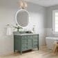James Martin Vanities Brittany 48" Single Bathroom Vanity in Smokey Celadon with 3 cm Eternal Jasmine Pearl Silestone Top, Rectangular Sink and FreePower Wireless Charger, , large