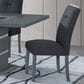 GLOBAL Monaco 5-Piece Rectangular Dining Set in Dark Grey and Silver, , large