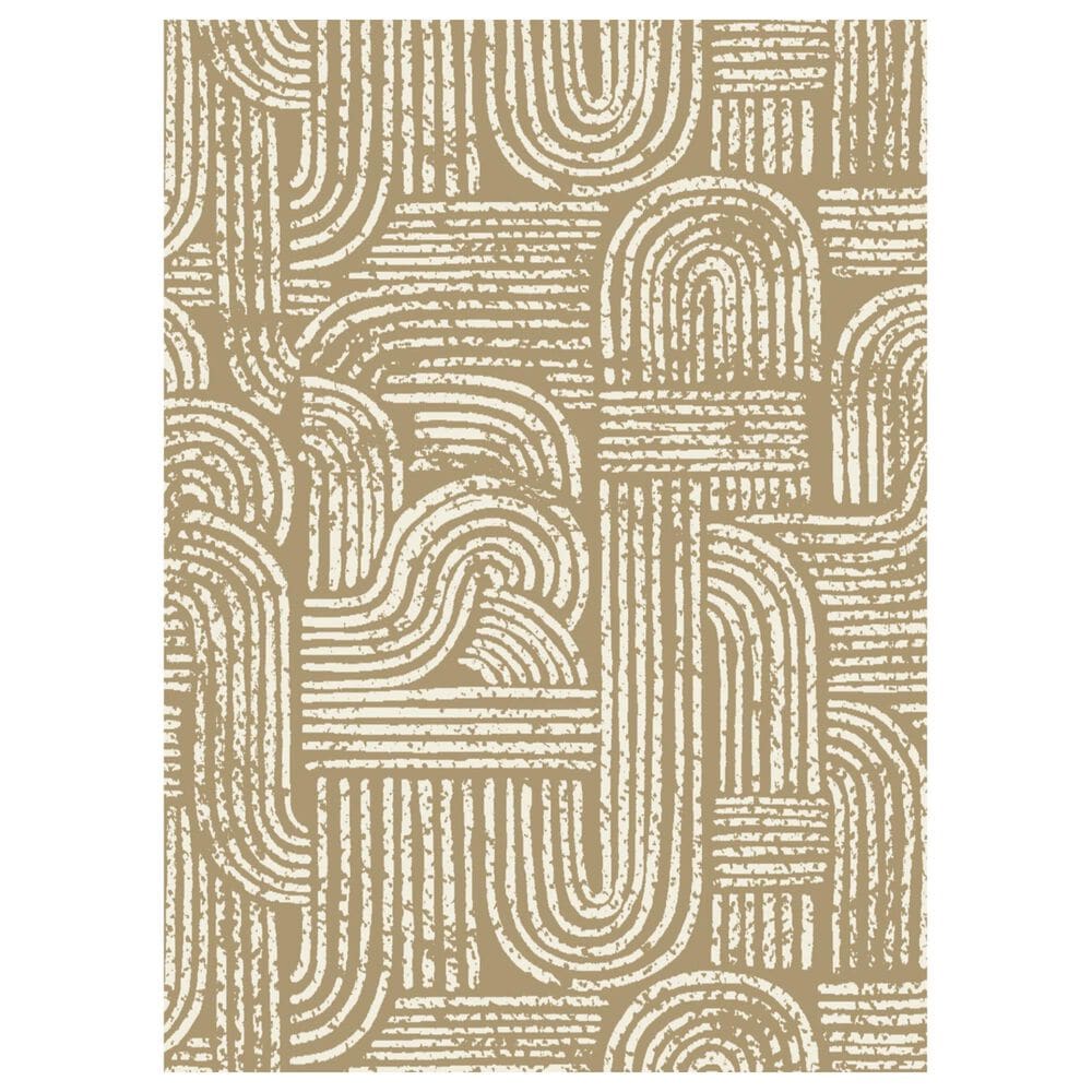 Balta Rugs Scowen Vintage Stripes 7"10" x 10" Tan Area Rug, , large