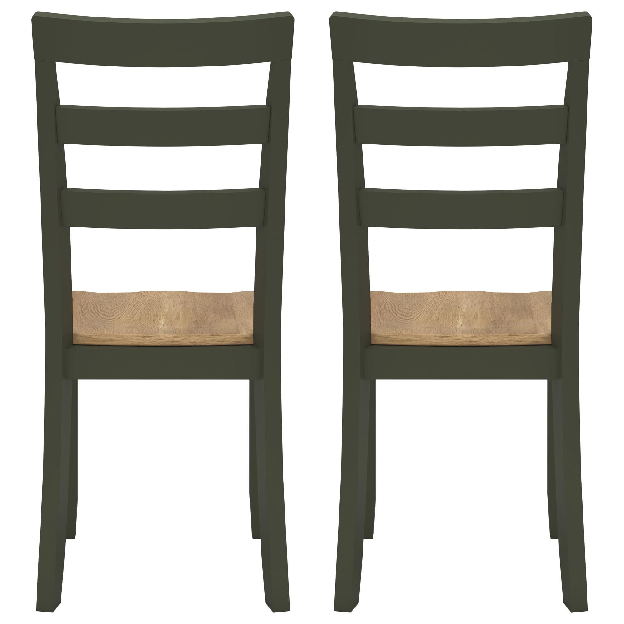 Ashley Gesthaven Dining Chair Set of 2 in Natural and Green