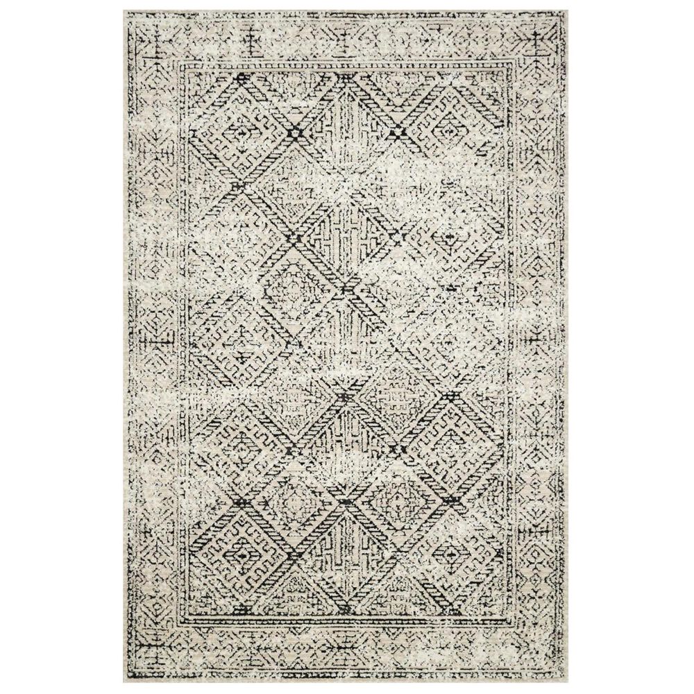 Magnolia Home Lotus LB-07 7'3" x 9'9" Ivory and Black Area Rug, , large