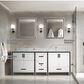 Lexora Home Ziva 80" Double Bathroom Vanity in White with 2 cm White Cultured Marble Top and Rectangular Sinks, , large