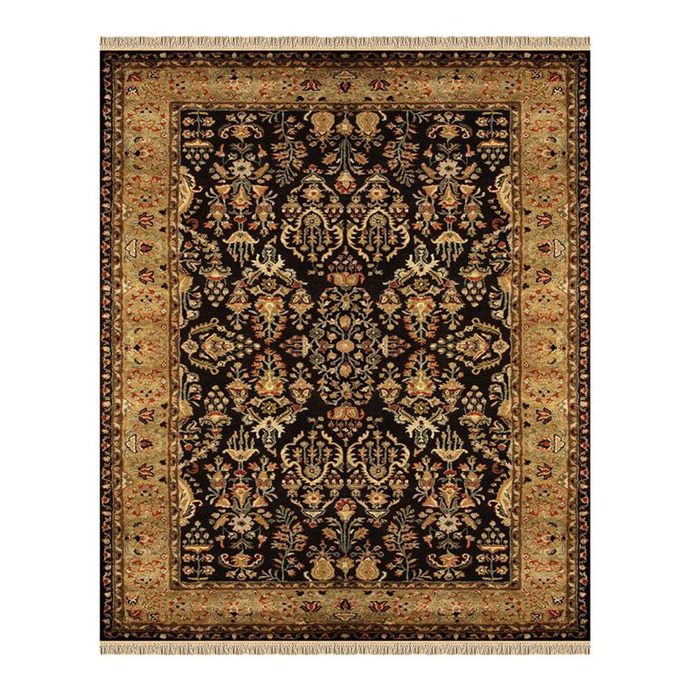 Feizy Rugs Amore 8327F 2" x 3" Black/Gold Scatter Rug, , large
