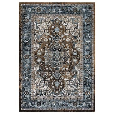 RIZZY Elite 8" x 10" Brown and Denim Area Rug, , large